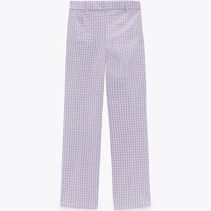 Zara purple gingham pants